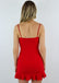 Elegant Red Satin Sheath Ruffle Cheap Simple Short Homecoming Dresses, QB0438