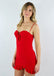 Elegant Red Satin Sheath Ruffle Cheap Simple Short Homecoming Dresses, QB0438