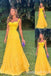 Yellow Sweetheart A-line Evening Gown Maxi Long Evening Party Prom Dresses  ,WGP1121