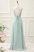 Green Spaghetti Straps A-line Lace Appliques Lace Up Back Evening Gown Maxi Long Evening Party Prom Dresses ,WGP1189