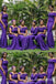 Purple Off Shoulder Mermaid Long Bridesmaid Dresses , BDS0187