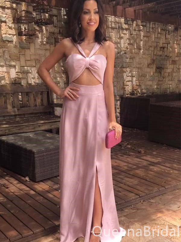 Sexy Elegant Side Slit Column Evening Gown Maxi Long Formal Dresses Prom Dresses ,WGP845