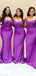 Sexy Purple Spaghetti Straps Sequin Simple Cheap Mermaid Long Bridesmaid Dresses, BDS0218