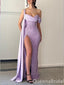 Sparkle Lilac One Shoulder Mermaid Evening Gown Maxi Long Evening Party Prom Dresses ,WGP1195