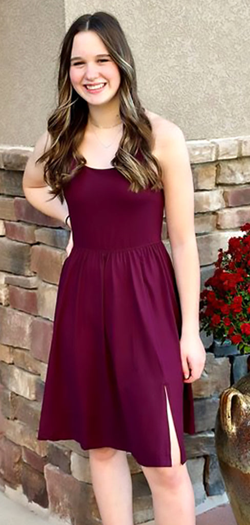 Elegant Spaghetti Straps A-Line Simple Cheap Short Homecoming Dresses,QB0433