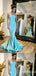 Blue Strapless Mermaid Sleeveless Evening Gown Maxi Long Evening Party Prom Dresses ,WGP1012