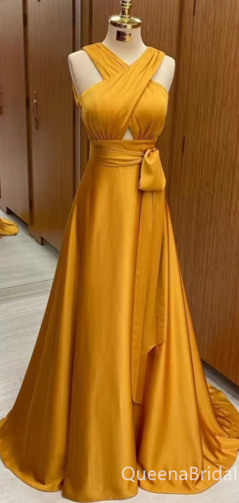 Elegant Unique A-line Evening Gown Maxi Long Formal Dresses Prom Dresses ,WGP848