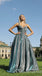 Sparkle V Neck Spaghetti Straps A-line Evening Gown Maxi Long Evening Party Prom Dresses ,WGP1200