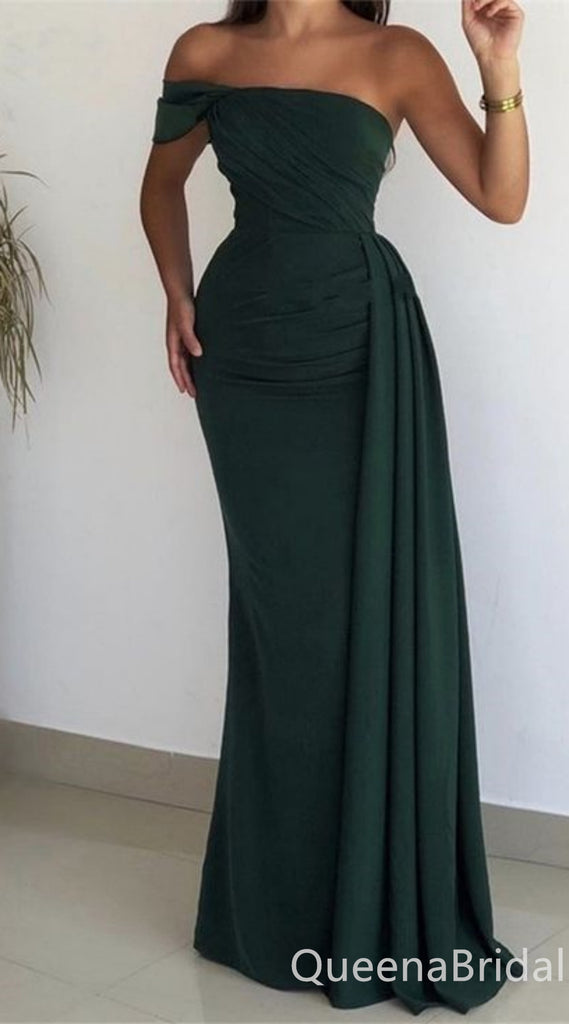 Off Shoulder Green Mermaid Evening Gown Maxi Long Evening Party Prom Dresses ,WGP1204