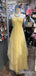 Light Yellow A-line Layer Fluffy Evening Gown Maxi Long Evening Party Prom Dresses ,WGP997