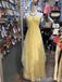 Light Yellow A-line Layer Fluffy Evening Gown Maxi Long Evening Party Prom Dresses ,WGP997