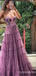 Grape A-line Floral Appliques Sweetheart Strapless Evening Gown Maxi Long Evening Party Prom Dresses ,WGP998