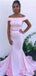 Elegant Two Pieces Pink Mermaid Evening Gown Maxi Long Formal Dresses Prom Dresses ,WGP855