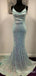 Sparkle Mermaid Spaghetti Straps Evening Gown Maxi Long Formal Dresses Prom Dresses  ,WGP972