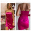 Elegant Rose Pink Spaghetti Straps Simple Cheap Short Homecoming Dresses, QB0466