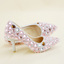 Women's Wedding Shoes Pointed Toe Crystal High Heel Decorative Heel Bridal Shoes,H34