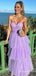 Sexy Purple Sheer Corset Fluffy Layer A-line Evening Gown Maxi Long Formal Dresses Prom Dresses,WGP939