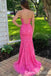 Pink Sweetheart Strapless Mermaid Lace up Back Lace Appliques Evening Gown Maxi Long Formal Dresses Prom Dresses,WGP978