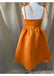 Simple Orange Spaghetti Straps A-line Graduation Party Homecoming Dresses ,QB0702