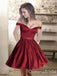 Sexy Off-the-shoulder Sweetheart A-line Short Homecoming Dresses with Pleats , QB0569