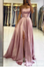 Stylish Spaghetti Straps Lace up Back A-line Party Dress Long Prom Dresses to Impress ,WGP1523