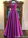 Belt Plunging Pleats A-line Evening Gown Maxi Long Evening Party Prom Dresses ,WGP1170