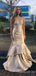 Champagne Sweetheart Mermaid Strapless Evening Gown Maxi Long Formal Dresses Prom Dresses ,WGP980