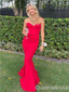 Sexy Strapless Open Back Sweetheart Mermaid Evening Gown Maxi Long Formal Dresses Prom Dresses ,WGP943