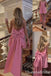 Stylish Pink Bow Knot A-line Graduation Party Short Homecoming Dresses , QB0811