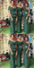 Mismatched Green Embroidery Mermaid Long Bridesmaid Dresses for Wedding Party, BDS0239