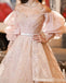 Gorgeous Light Pink Off-the-shoulder Sparkle A-line Graduation Party Short Homecoming Dresses,QB0743