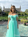 Mint Green Off Shoulder Sweetheart A-line Evening Gown Maxi Long Evening Party Prom Dresses ,WGP1118