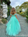 Mint Green Off Shoulder Sweetheart A-line Evening Gown Maxi Long Evening Party Prom Dresses ,WGP1118