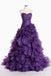 Strapless Ruffles Sweetheart A-line Ball Gown Party Dress Long Prom Dresses to Impress ,WGP1478