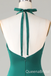 Green Halter Plunging Mermaid Open Back Evening Gown Long Evening Party Prom Dresses ,WGP1265