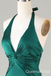 Green Halter Plunging Mermaid Open Back Evening Gown Long Evening Party Prom Dresses ,WGP1265