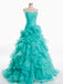 Strapless Ruffles Sweetheart A-line Ball Gown Party Dress Long Prom Dresses to Impress ,WGP1479