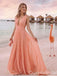 Plunging A-line Evening Gown Maxi Long Evening Party Prom Dresses,WGP1182