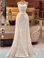 Sparkle White Strapless Mermaid Evening Gown Long Evening Party Prom Dresses, WGP1273