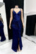 Blue Mermaid Spaghetti Straps Evening Gown Maxi Long Evening Party Prom Dresses ,WGP1087