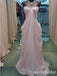 Light Pink Sweetheart Strapless A-line Beaded Evening Gown Maxi Long Evening Party Prom Dresses ,WGP1089