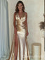 Charming Halter Side Slit Mermaid Long Evening Gown Prom Dresses,WGP558