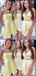 Mismatched Elegant Yellow A -line /Mermaid/ Two Pieces  Affordable Homecoming Dresses , QB0544