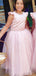 Elegant Pink Tulle A-Line Soft Satin Ruffles Cheap Simple Long Flower Girl Dresses, FGS0044