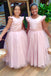 Elegant Pink Tulle A-Line Soft Satin Ruffles Cheap Simple Long Flower Girl Dresses, FGS0044