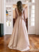 Sexy Elegant Plunging High Slit A-line Evening Gown Maxi Long Formal Dresses Prom Dresses ,WGP839