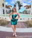 Blue Mismatched Mermaid Sweetheart Strapless Graduation Party Short Homecoming Dresses, QB0799