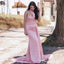 Stylish Pink One Shoulder Mermaid Long Bridesmaid Dresses,BDS0225