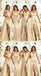 Stylish Mismatched Champagne Long Bridesmaid Dresses,BDS0226