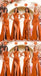 Stylish Mismatched Orange Long Bridesmaid Dresses,BDS0229